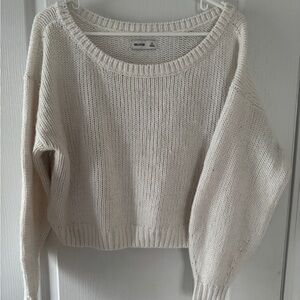 Hollister Women's Cream Knit Sweater